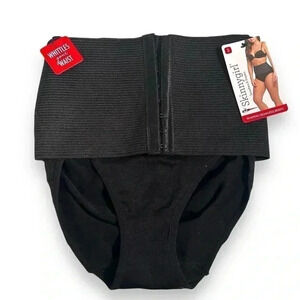 NWT SKINNYGIRL SHAPING ELASTIC BAND HOOK&EYE BRIEFS  S